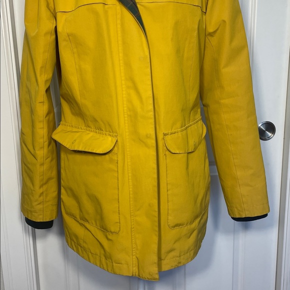 Pendleton Rain Jacket Medium Mustard Yellow Waterproof Hidden Hood Zip Up - Picture 15 of 16